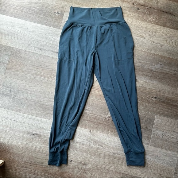 Athleta Salutation Joggers Powervita Pants Size Small Grey Side Pockets - Picture 2 of 11